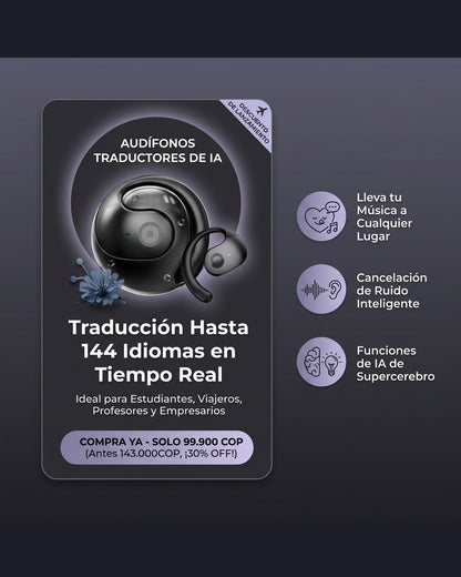 Rompe la barrera del idioma con estos Audífonos traductores con IA